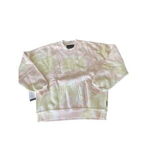 Spirit Jersey Long Sleeve Tie Dye Sweatshirt LARGE (Runs Large) Pink Yellow